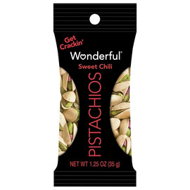 Wonderful Pistachios Sweet Chili Pistachios, 1.25 Ounce, 12 Per Pack, 12 Per Case