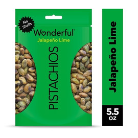 Wonderful Pistachios No Shell Jalapeno & Lime Pistachios, 5.5 Ounce, 10 Per Case