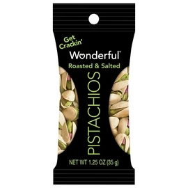 Wonderful Pistachios In Shell Roasted & Salted Pistachios, 1.25 Ounce, 96 Per Case