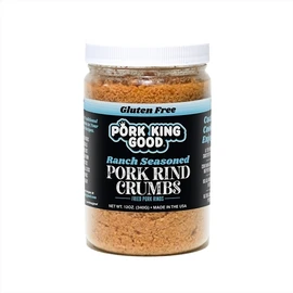Pork King Good Ranch Pork Rind Crumbs Jars, 12 Ounce, 6 Per Case