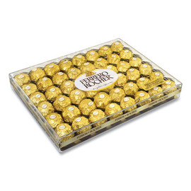 Ferrero Rocher Hazelnut Chocolate Diamond Gift Box, 21.2 Oz, 48 Pieces