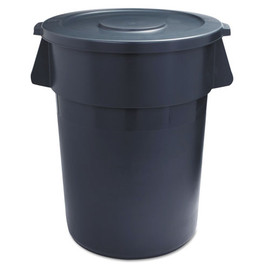 Lids For 32 Gal Waste Receptacle, Flat-top, Round, Plastic, Gray Lids For 32 Gal Waste Receptacle, Flat-top, Round, Plastic, Gray