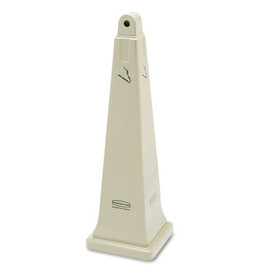 Groundskeeper Cigarette Waste Collector, Pyramid, 1 Gal, Plastic/steel, Beige