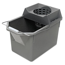 Rubbermaid® Pail/Strainer Combination, 15qt, Steel Gray