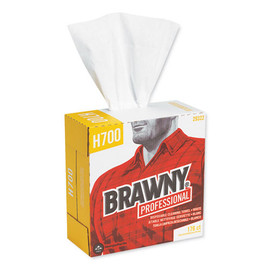 Heavyweight Hef Disposable Shop Towels, 9x12.5, White, 176/box, 10 Box/crtn