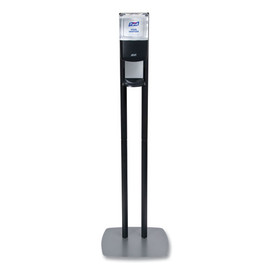 Es8 Hand Sanitizer Floor Stand With Dispenser, 1,200 Ml, 13.5 X 5 X 28.5, Graphite/silver
