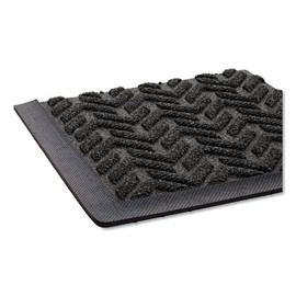 Crown Mats & Matting Ribbed Vinyl Anti-Fatigue Mat, 24 x 36, Black