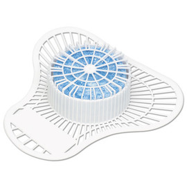 Extra Duty Urinal Screen With Non-para Block, Evergreen With Enzymes Scent, White, Dozen