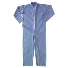 A65 Zipper Front Hood And Boot Flame-resistant Coveralls, Elastic Wrist And Ankles, Blue, 2x-large, 25/carton