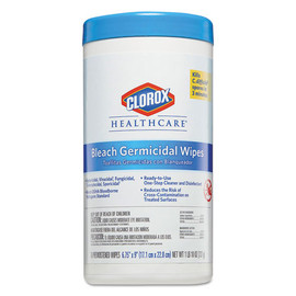 Bleach Germicidal Wipes, 12 X 12, Unscented, 110/canister, 2/carton
