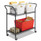 Wire Utility Cart, Two-shelf, 43.75w X 19.25d X 40.5h, Black