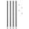 Alera Stackable Posts For Wire Shelving, 36" High, Silver Alera Stackable Posts For Wire Shelving, 36" High, Silver