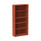 Alera Valencia Series Bookcase, Five-Shelf, 31 3/4w x 14d x 64 3/4h, Medium Cherry Alera Valencia Series Bookcase, Five-Shelf, 31 3/4w x 14d x 64 3/4h, Medium Cherry