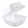 Foam Hinged Lid Containers, 5.38 X 5.5 X 2.88, White, 500/carton
