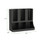 Mind Reader Flume Six-Section Upright Coffee Condiment/Cup Organizer, Black, 11.5 x 6.5 x 15