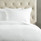 T250 Tone on Tone Hotel Fitted Bed Sheets White with Sateen Stripe, Queen Size