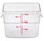 Cambro 12 Quart Clear Measuring Plastic Square Container, 6 Per Case