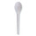 Plantware Compostable Cutlery, Spoon, Plastic, Pearl White, 50/Pack, 20 Pack/Carton