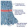 Super Loop Wet Mop Head, Cotton/synthetic Fiber, 5" Headband, Large Size, Blue, 12/carton