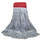 Mop Head, Floor Finish, Wide, Rayon/polyester, Large, White/blue, 12/carton