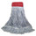 Mop Head, Floor Finish, Wide, Rayon/polyester, Large, White/blue, 12/carton