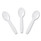 Polystyrene Taster Spoons, White, 3000/carton