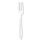 Dart® Impress Heavyweight Full-Length Polystyrene Cutlery, Fork, White, 1000/Carton