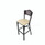 JMC Furniture Eagle Series Barstool, Supports Up To 300 Lb, 28.5" Seat Height, Taupe Seat, Dark Mahogany Back, Black Base