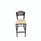 JMC Furniture Eagle Series Barstool, Supports Up To 300 Lb, 28.5" Seat Height, Taupe Seat, Dark Mahogany Back, Black Base