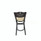 JMC Furniture Eagle Series Barstool, Supports Up To 300 Lb, 28.5" Seat Height, Taupe Seat, Dark Mahogany Back, Black Base