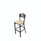 JMC Furniture Eagle Series Barstool, Supports Up To 300 Lb, 28.5" Seat Height, Taupe Seat, Dark Walnut Back, Black Base