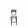 JMC Furniture Eagle Series Barstool, Supports Up To 300 Lb, 28.5" Seat Height, Taupe Seat, Dark Walnut Back, Black Base