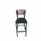 JMC Furniture Jones River Series Barstool, Supports Up To 300 Lb, 28.5" Seat Height, Black Seat, Dark Mahogany Back, Black Base