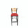JMC Furniture Jones River Series Barstool, Supports Up To 300 Lb, 28.5" Seat Height, Red Seat, Natural Back, Black Base