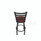 JMC Furniture Boggs Series Barstool, Supports Up To 300 Lb, 30.5" Seat Height, Burgundy Seat, Black Back, Black Base