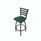 JMC Furniture Boggs Series Barstool, Supports Up To 300 Lb, 30.5" Seat Height, Green Seat, Black Back, Black Base