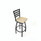 JMC Furniture Boggs Series Barstool, Supports Up To 300 Lb, 30.5" Seat Height, Taupe Seat, Black Back, Black Base