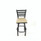 JMC Furniture Boggs Series Barstool, Supports Up To 300 Lb, 30.5" Seat Height, Taupe Seat, Black Back, Black Base
