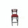 JMC Furniture Jones River Series Barstool, Supports Up To 300 Lb, 28.5" Seat Height, Burgundy Seat, Dark Mahogany Back, Black Base