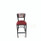 JMC Furniture Jones River Series Barstool, Supports Up To 300 Lb, 28.5" Seat Height, Burgundy Seat, Dark Mahogany Back, Black Base