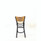 JMC Furniture Jones River Series Barstool, Supports Up To 300 Lb, 28.5" Seat Height, Cream Seat, Natural Back, Black Base