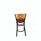 JMC Furniture Liberty Series Barstool, Supports Up To 300 Lb, 28.5" Seat Height, Burgundy Seat, Natural Back, Black Base