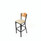 JMC Furniture Liberty Series Barstool, Supports Up To 300 Lb, 28.5" Seat Height, Taupe Seat, Natural Back, Black Base