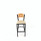 JMC Furniture Liberty Series Barstool, Supports Up To 300 Lb, 28.5" Seat Height, Taupe Seat, Natural Back, Black Base