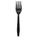 Heavyweight Polypropylene Cutlery, Fork, Black, 1000/carton