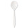 Mediumweight Polystyrene Cutlery, Soup Spoon, White, 1,000/carton