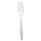 Heavyweight Polypropylene Cutlery, Fork, White, 1000/carton