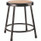 NPS 6200 Series Heavy Duty Steel Stool, Backless, Supports Up To 500 Lb, 18" Seat Height, Brown Seat, Black Base