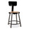 NPS 6200 Series 18" Heavy Duty Stool With Backrest, Supports Up To 500 Lb, 33" Seat Height, Brown Seat, Black Back/base