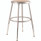 NPS 6200 Series Height Adjustable Heavy Duty Steel Stool, Backless, Supports 500lb, 19" To 27" Seat Height, Brown Seat, Gray Base